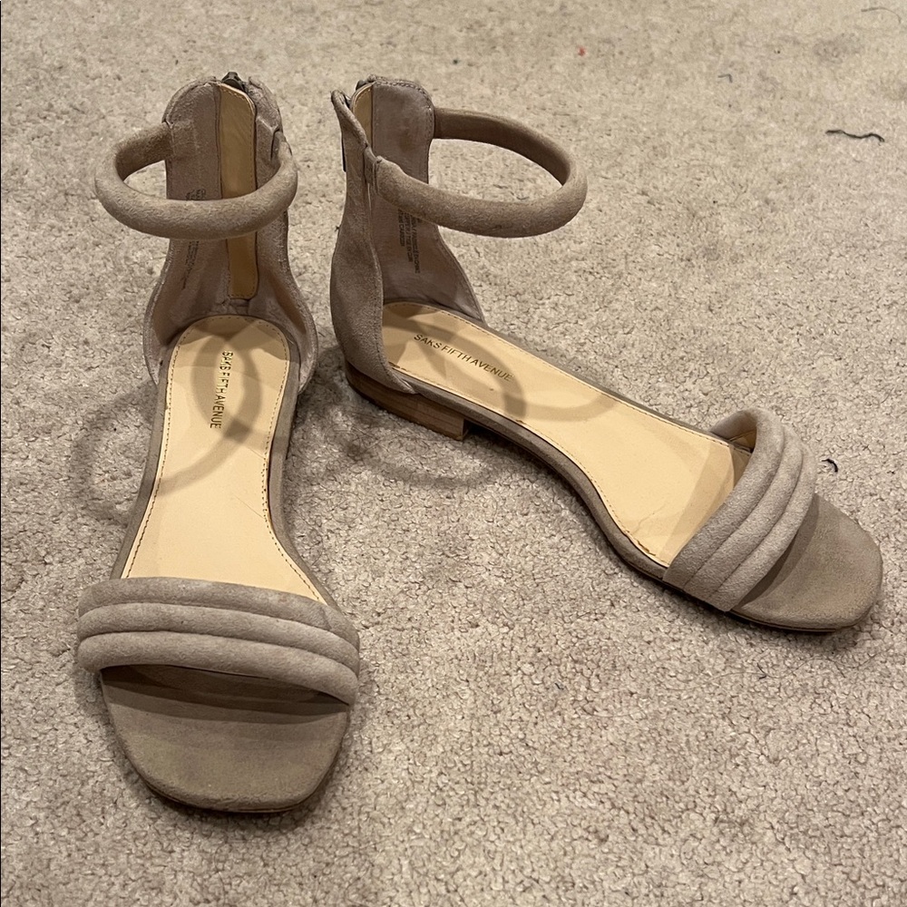 Saks Fifth Avenue Celine suede sandals
